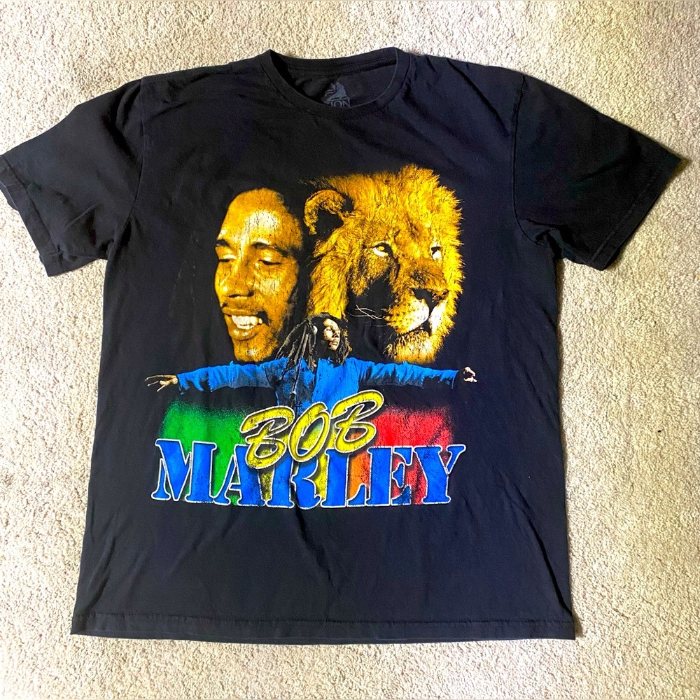 Collectible Zion Rootswear Bob Marley Catch a Fire T-Shirt Men’s Size L